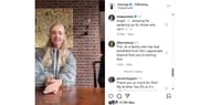 Dimitrov's girlfriend Eiza Gonzalez's comment on Fritz's girlfriend Morgan Riddle's Instagram Reel featuring Tim Walz (Source: Instagram/moorrgs)